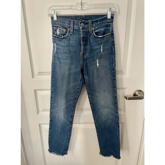 Levi’s Wedgie Straight Jeans Lasting Impression Blue Size 24 - Picture 13 of 16